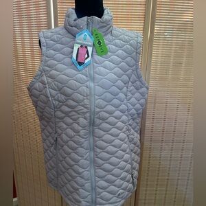 Free Country Repreve Quilted Vest Size L Color Light Silver